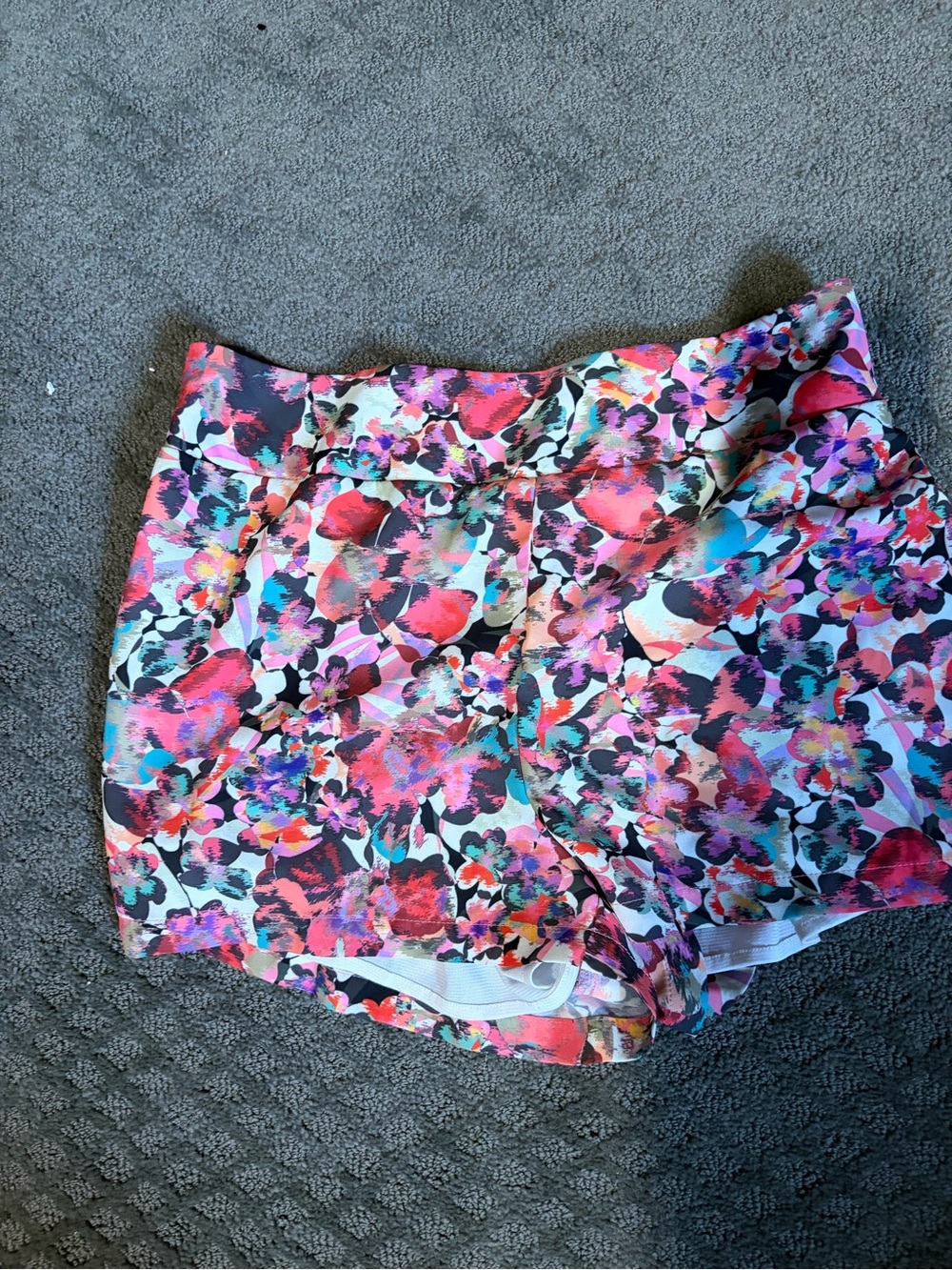 Collective Concepts Floral Print Shorts in Pink, Blue & Black